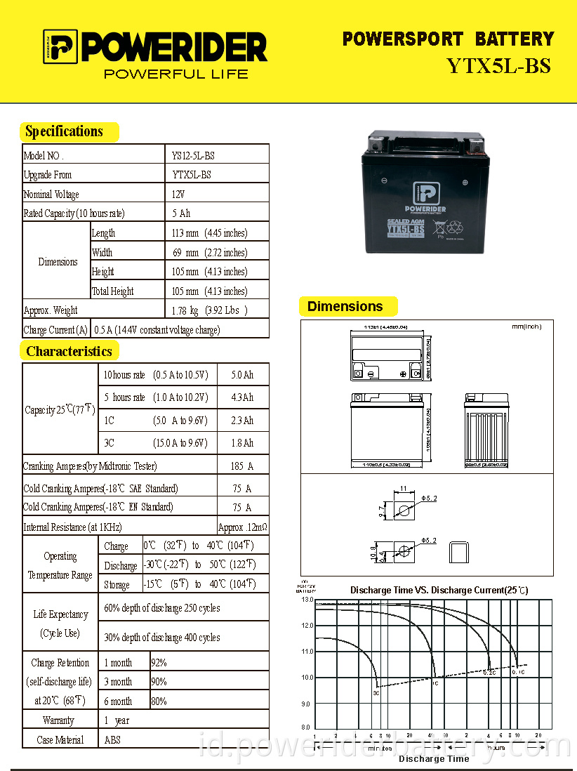 adonan motor baterai asam timbal lead acid battery motorcycle batter